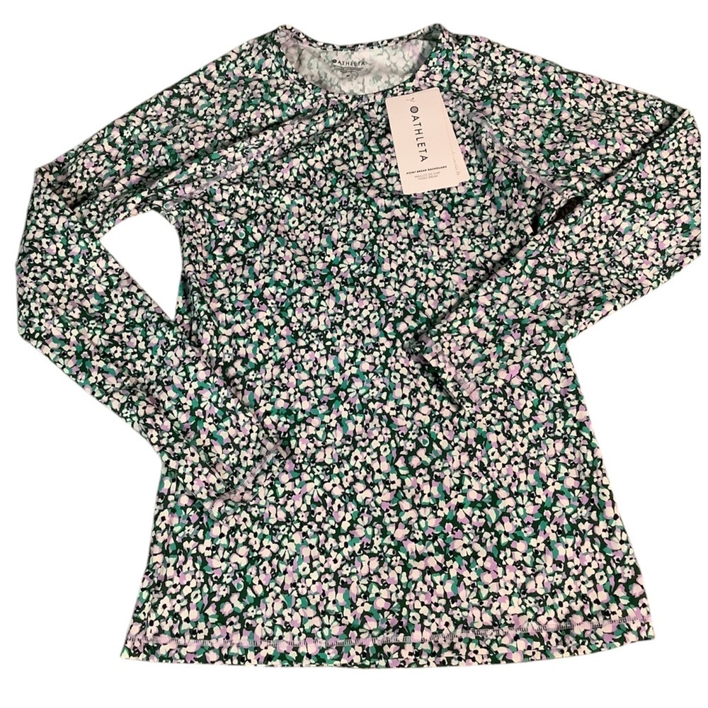 NWT Athleta floral long sleeve activewear
